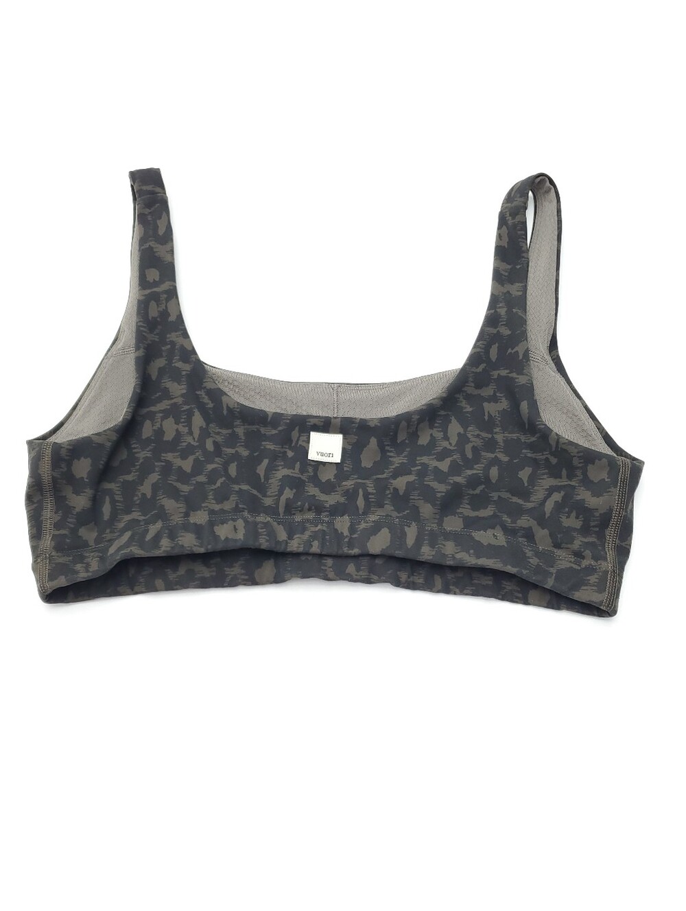 Vuori Daily Bra Leopard Print Pattern Wide Straps Yoga Training Athletic Gym M - Picture 6 of 8